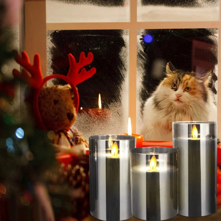 شمع مومی LED سه تایی