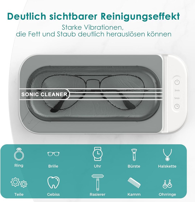 ultrasonic cleaner عینک و جواهرات