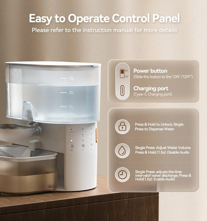 آبخوری هوشمند گربه استیل