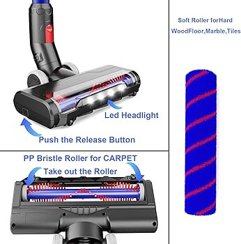 سری یدکی جاروبرقی دیسون V6 با LED