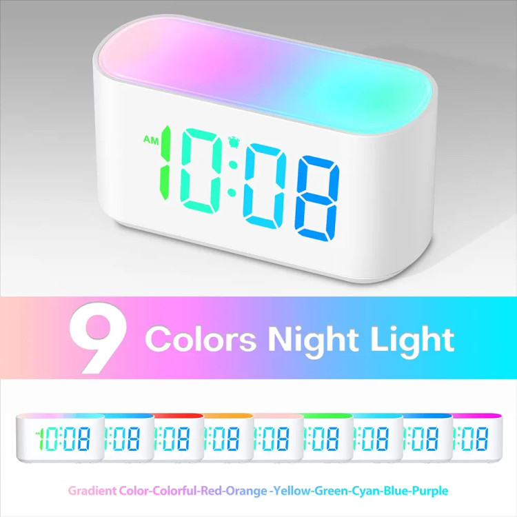 ساعت دیجیتال با نور RGB