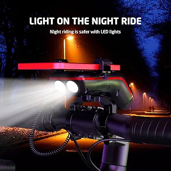 اسپیکر بلوتوثی دوچرخه UPPEL 10-in-1 با هولدر موبایل و چراغ LED
