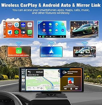 مانیتور و دوربین خودرو وایرلس CarPlay و Android Auto | هوشمند، مدرن،