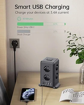 چندراهی برق تاور ۸ پریز