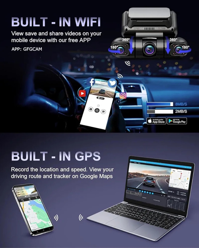 دوربین ثبت وقایع خودرو Rhorawill R6 RGW Dashcam