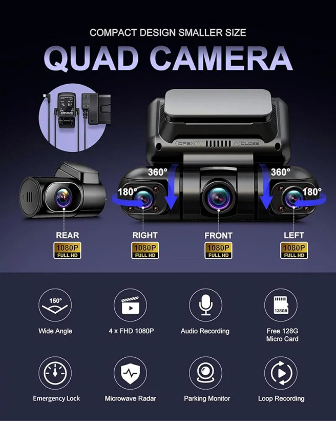 دوربین ثبت وقایع خودرو Rhorawill R6 RGW Dashcam