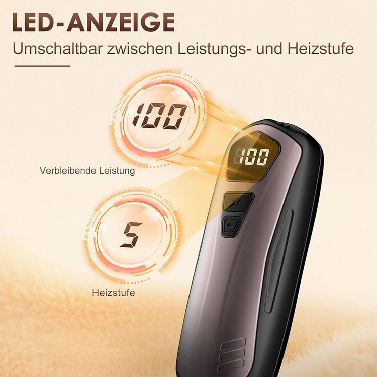 دست گرمکن برقی شارژی 2 عددی 3000mAh