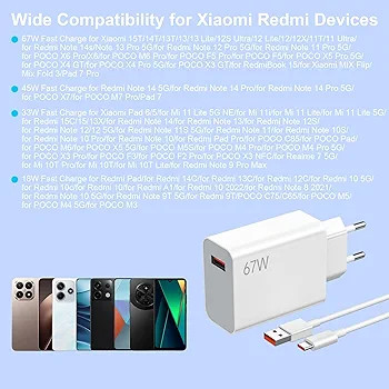 شارژر 67 وات توربو شارژ شیائومی مدل Turbocharge Charger USB-C